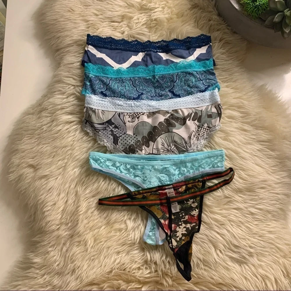 New bundle of five women’s underwear size small mixed lot set